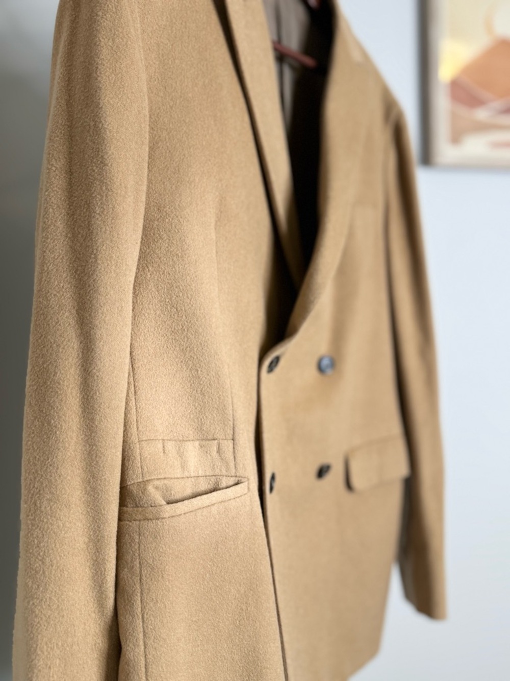 Z Zegna Camel/Taupe Wool-Blend Coat - Picture 3 of 9